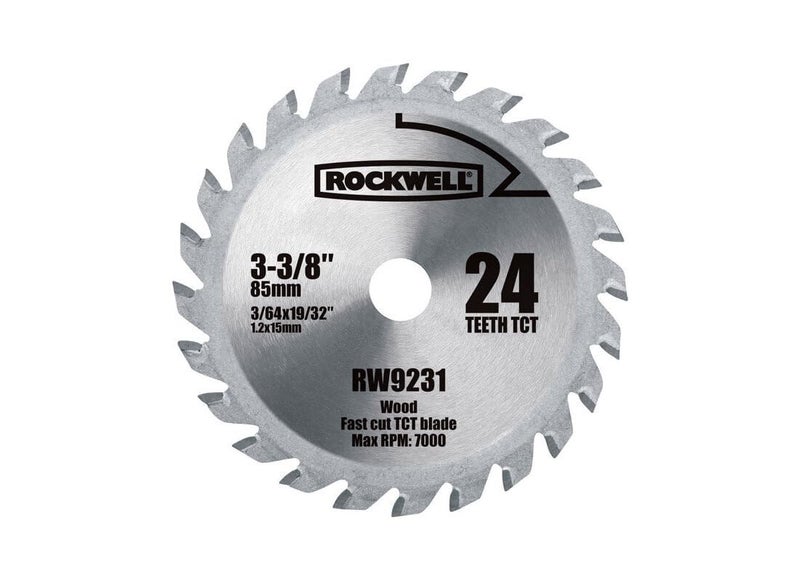 Rockwell شفرة منشار دائري كاربايد مزودة بـ 24 سن لروكويل RW9231 فيرساكوت 3-3/8 بوصة - Image 4